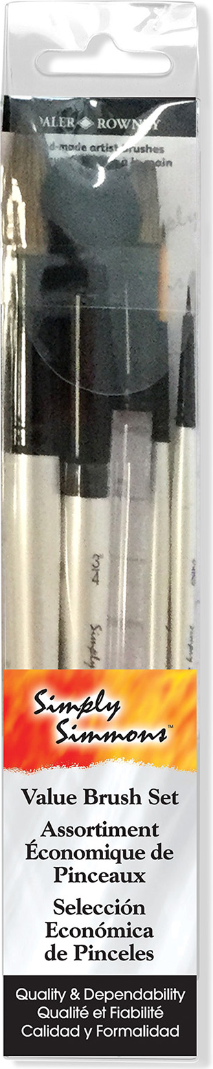 SIMPLY SIMMONS BRUSH WATERCOLOR NATURAL & SYNTHETIC 5 PIECE SET