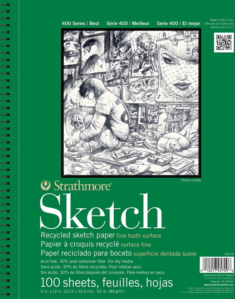Premium Recycled 9''x12'' Sketch Pad