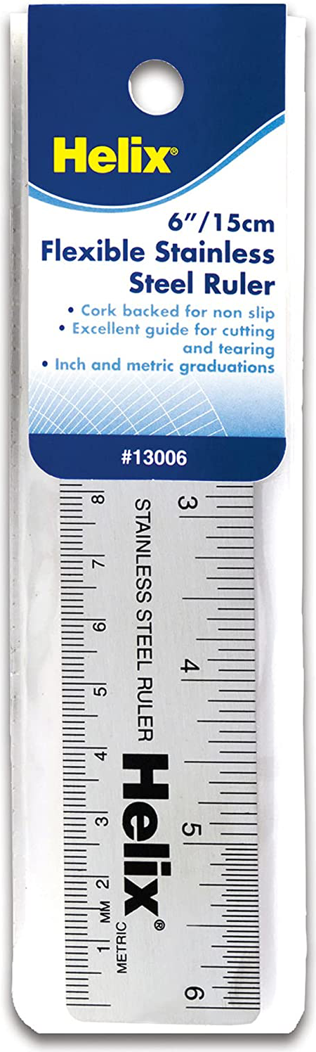 RULER STAINLESS STEEL 6IN