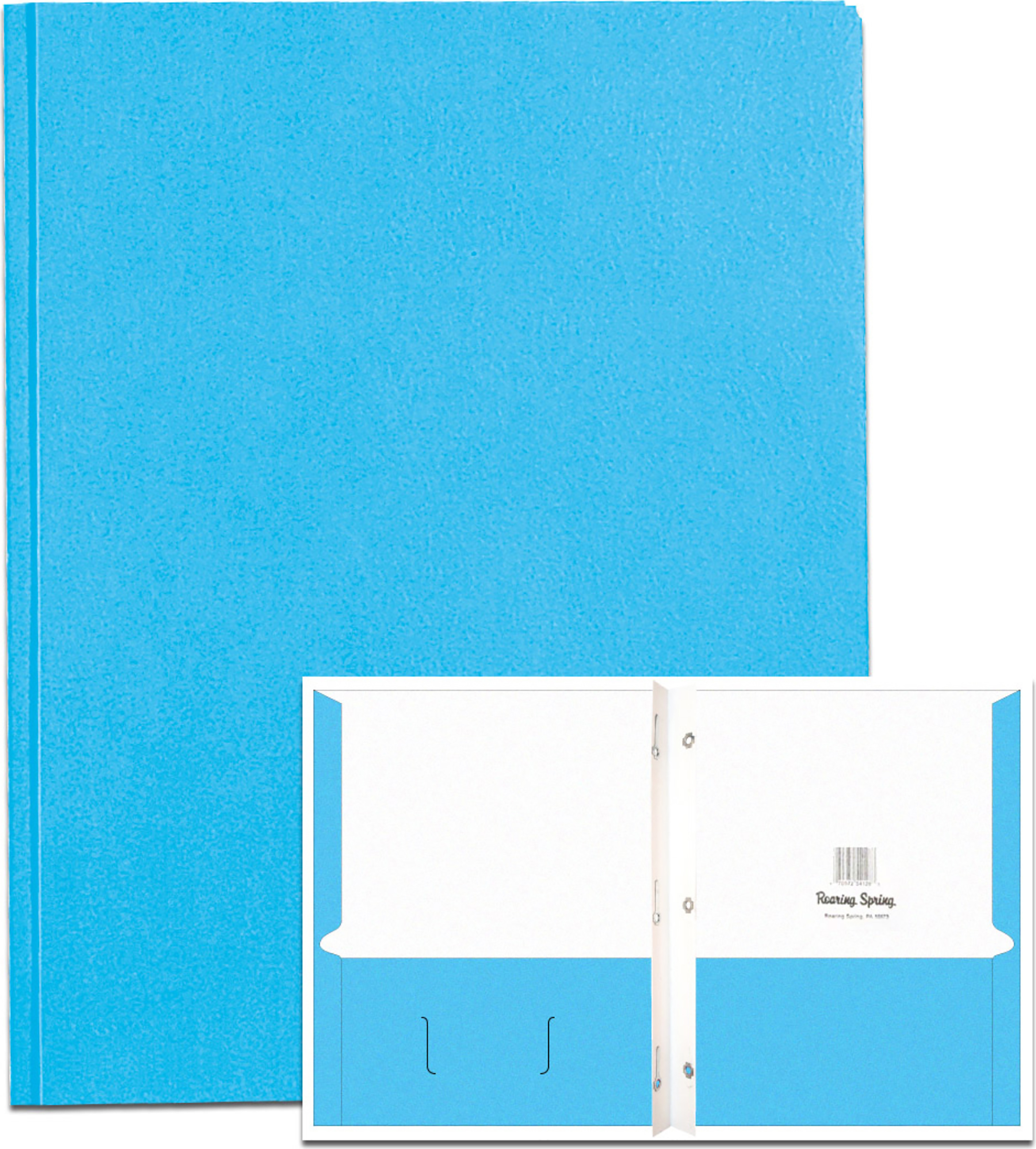 PORTFOLIO 2 POCKET 3PRONG LT BLUE