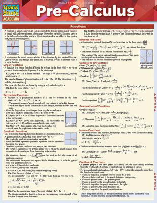 PRE-CALCULUS UPDATED