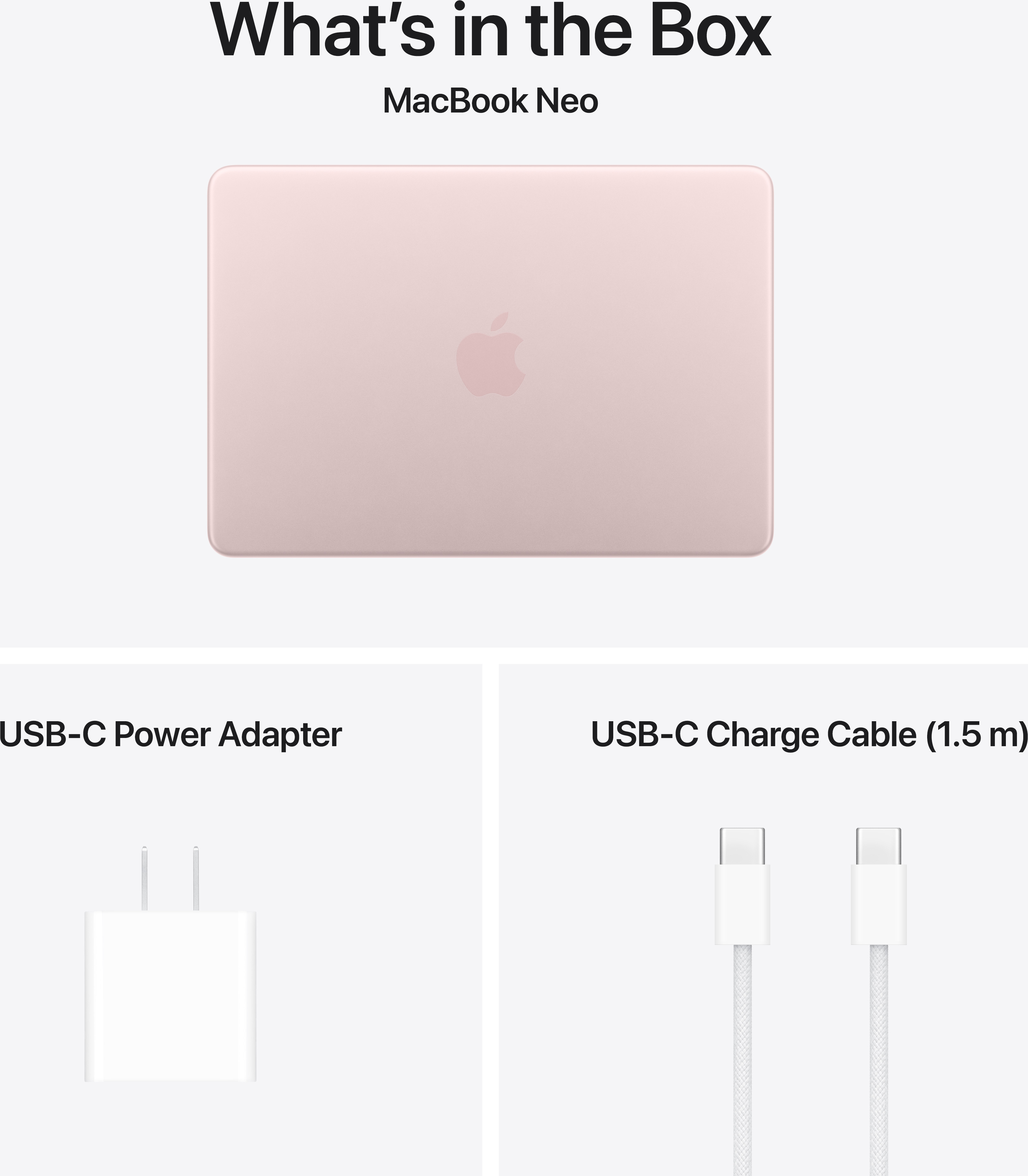 Apple 13-inch MacBook Neo: Apple A18 Pro chip with 6‑core CPU and 5‑core GPU, 8GB, 512GB SSD, Touch ID - Blush