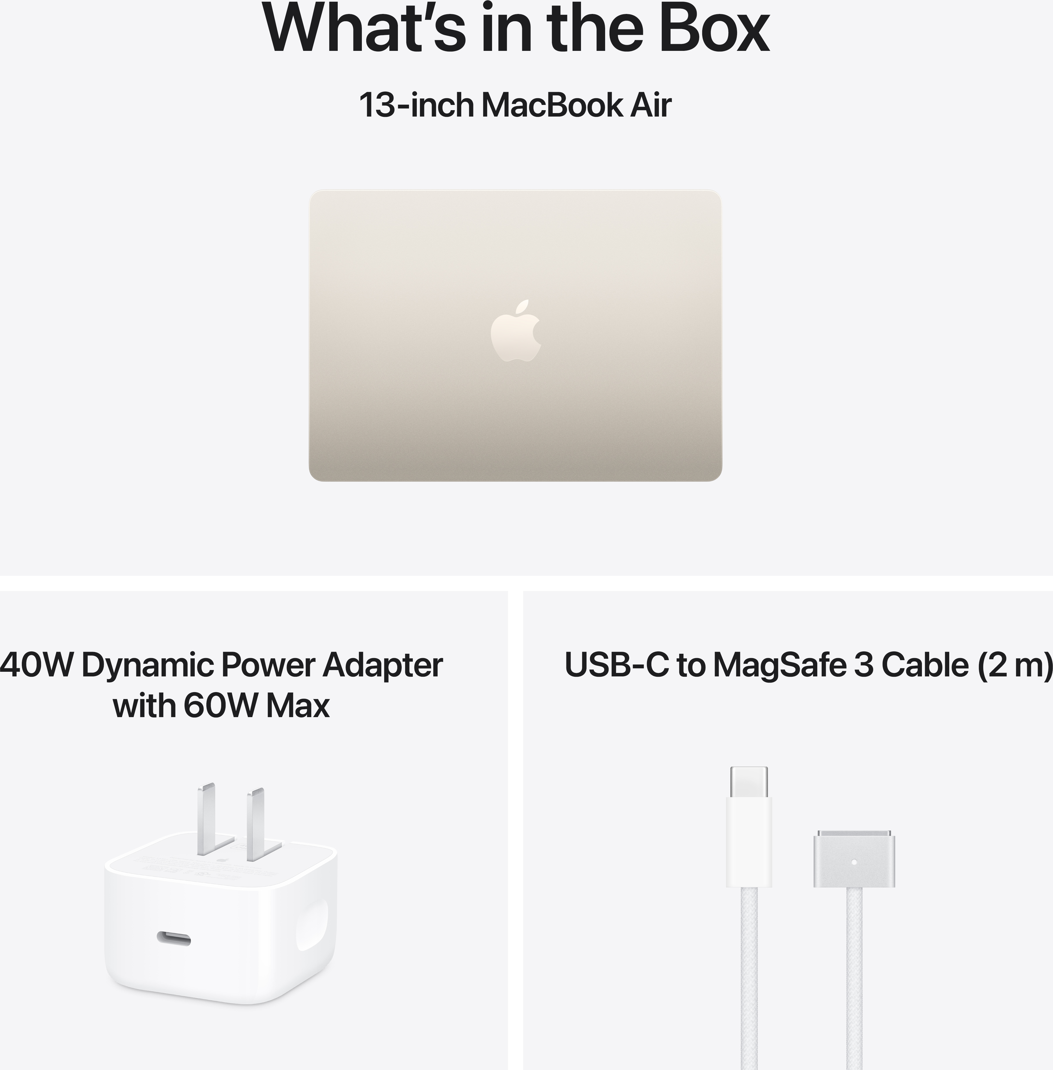 Apple 13-inch MacBook Air: Apple M5 chip with 10‑core CPU and 10‑core GPU, 24GB, 1TB SSD - Starlight
